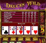Click to play Free Deuces Wild Video Poker Game